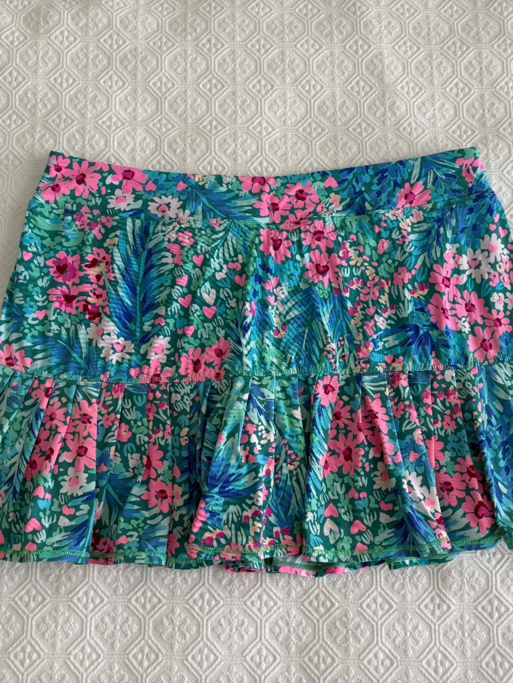 Lilly Pulitzer Taye Skort Size Large Multi PerfectMatch Print Golf Resort Tennis